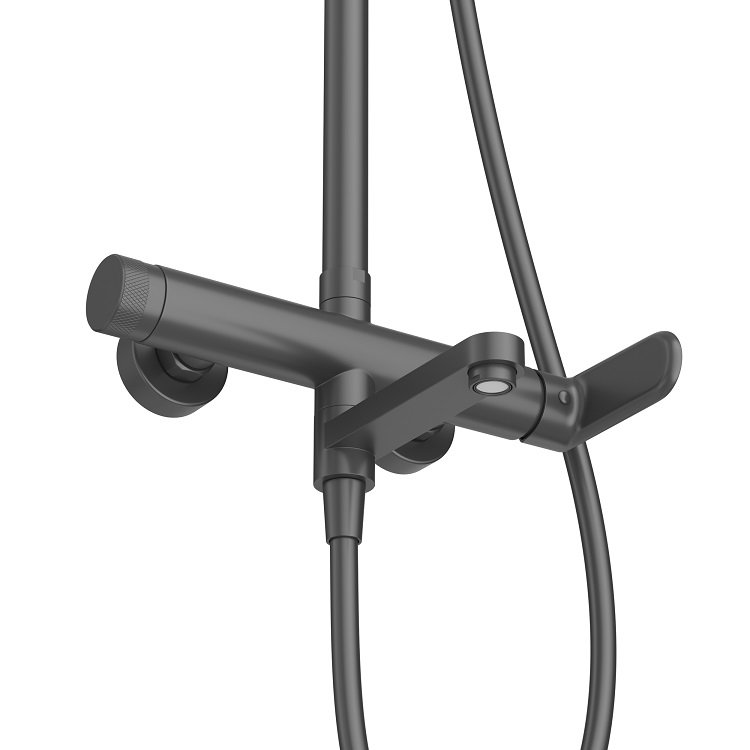 STYLUS-CVD-01 Душевая стойка со смесителем и изливом, хром