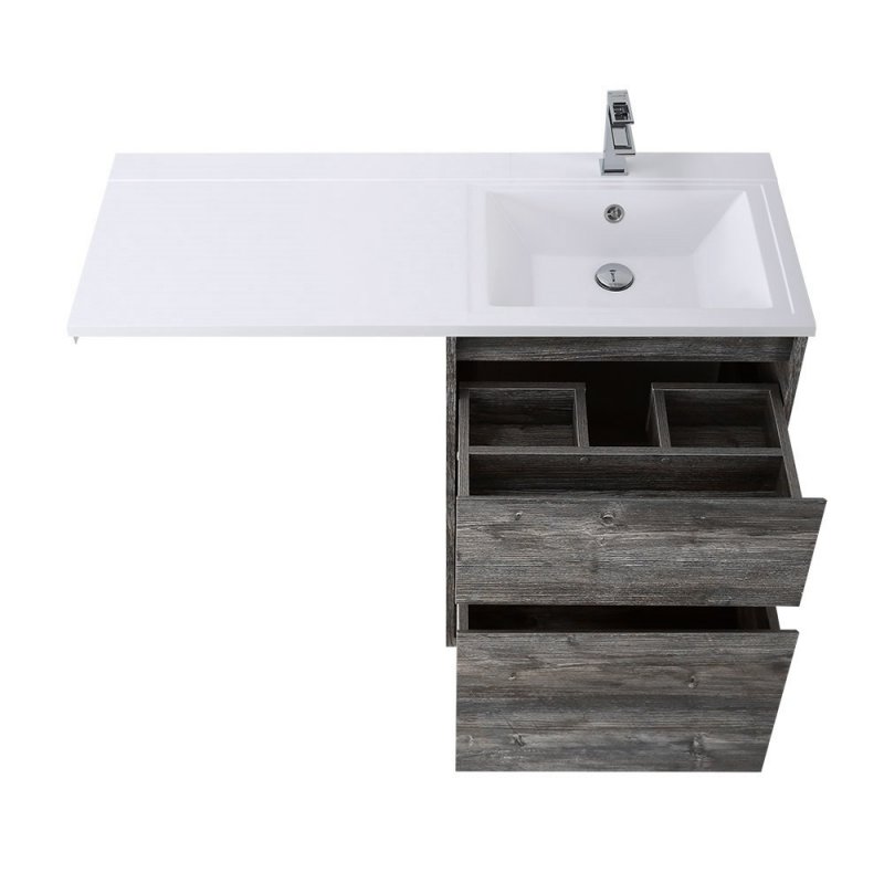 Тумба с раковиной напольная BelBagno KRAFT-LVD-58/120-L Pino Pasadena, раковина белая