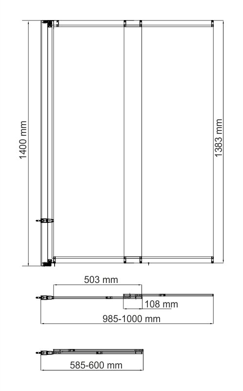 Dill 61S02-100 WasserSchutz Стеклянная шторка на ванну