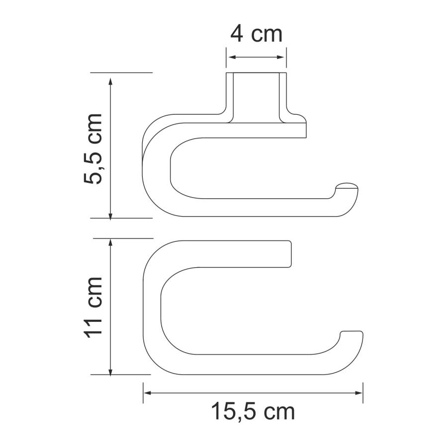 Держатель туалетной бумаги Kammel, 15,5х10х5,5 см, хром, K-8396