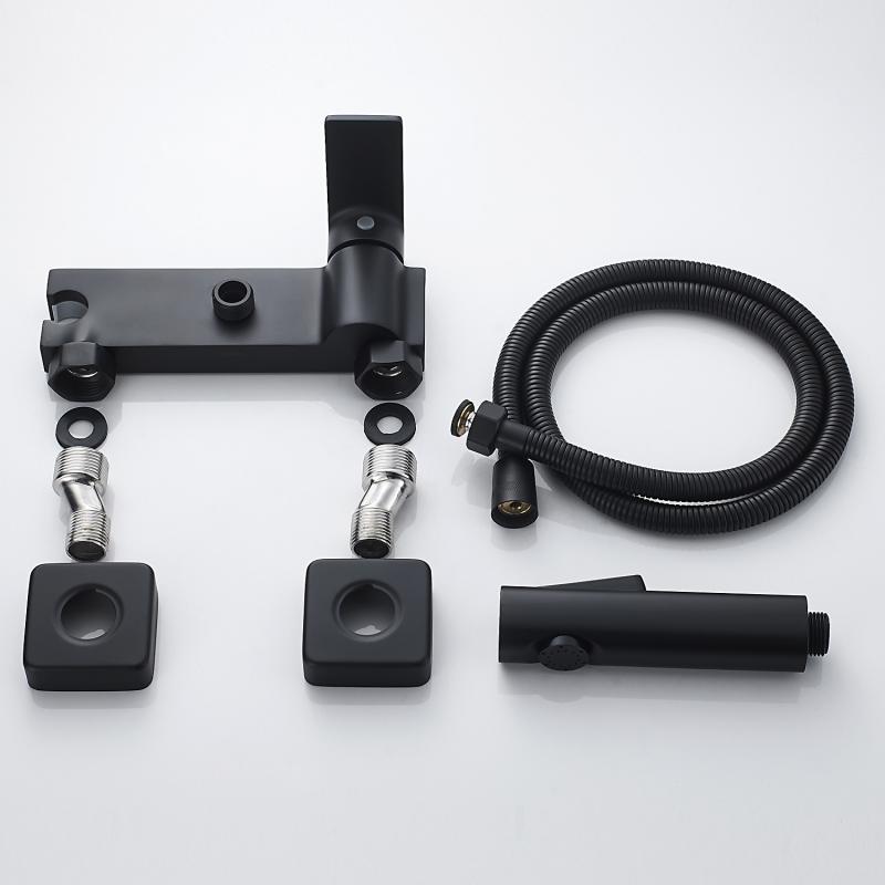 Гигиенический душ со смесителем Rose R1805H-1, черный