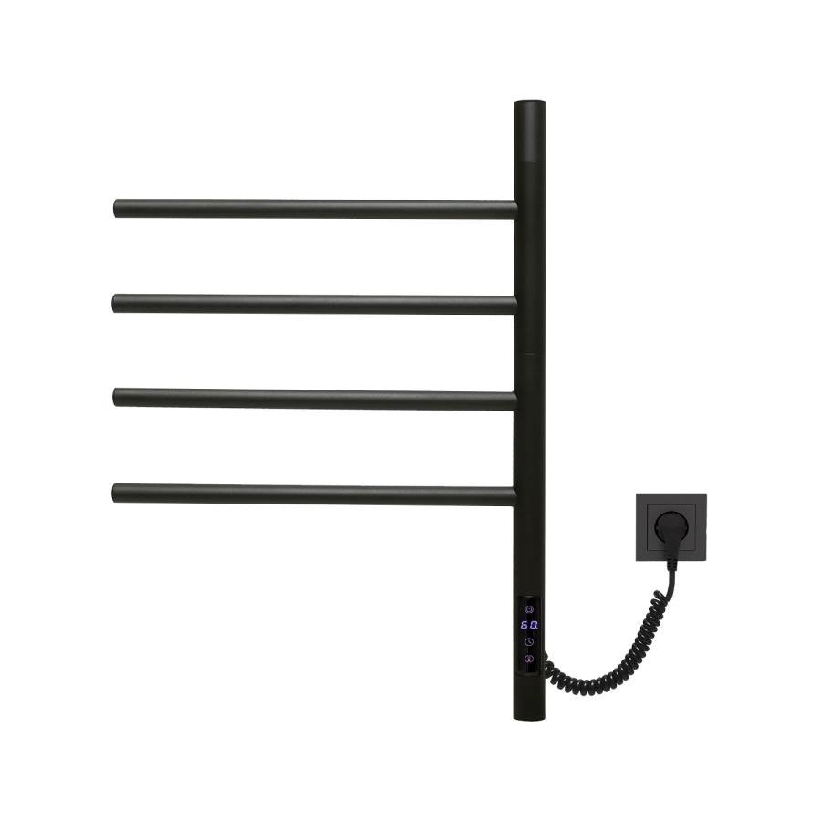 Полотенцесушитель электрический Vincea VTD-1S1CBE 43x60, черный, таймер