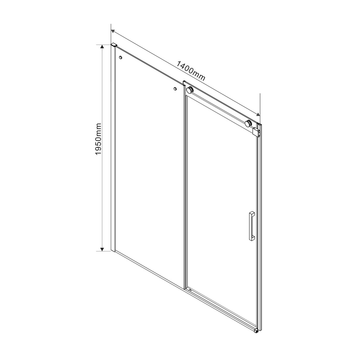 Душевой уголок Como VSR-1C9014CL, 1400*900, хром, стекло прозрачное
