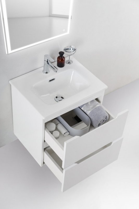 Тумба с раковиной подвесная BelBagno ETNA39-50 Rovere Nature, раковина белая