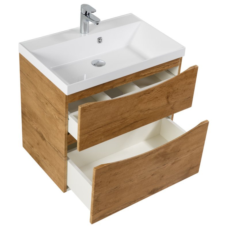 Тумба с раковиной подвесная BelBagno MARINO-H60 70 Bianco Lucido, раковина белая
