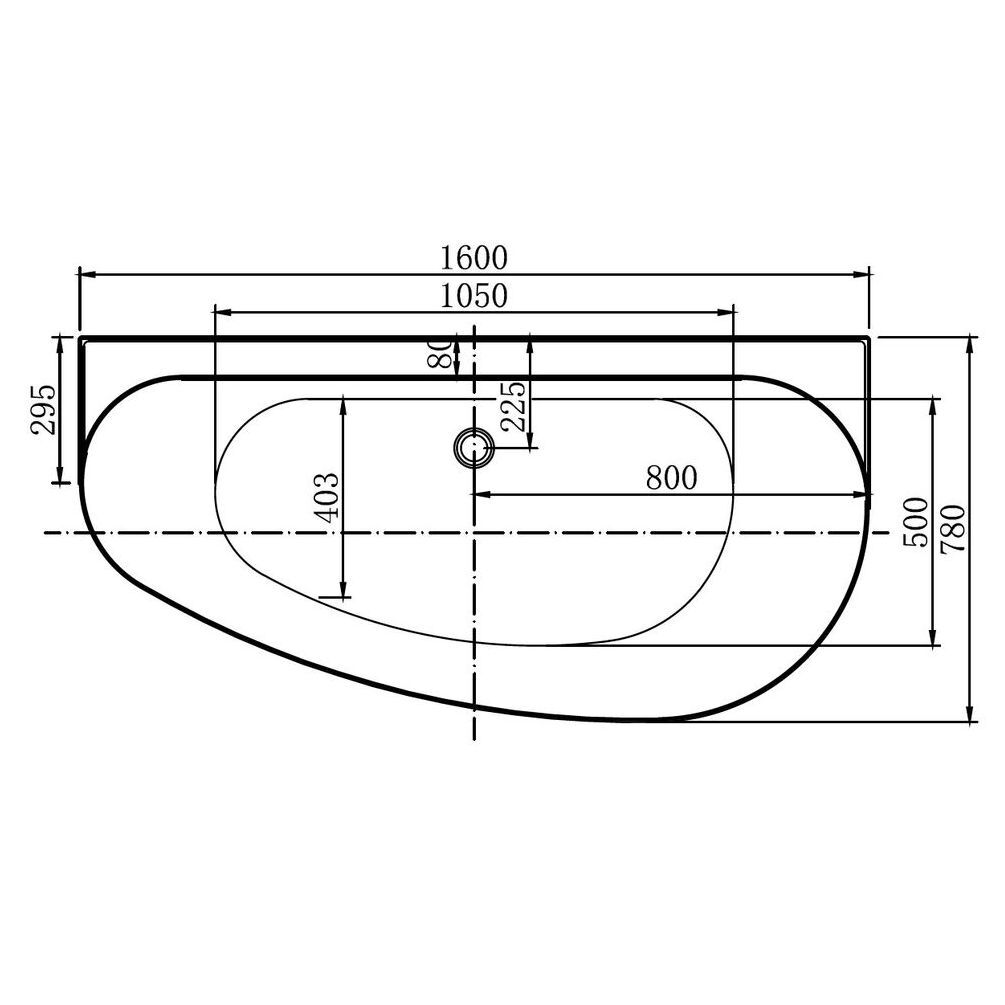 Акриловая ванна Allen Brau Priority 5 А 160x78 2.31005.20A белый глянец