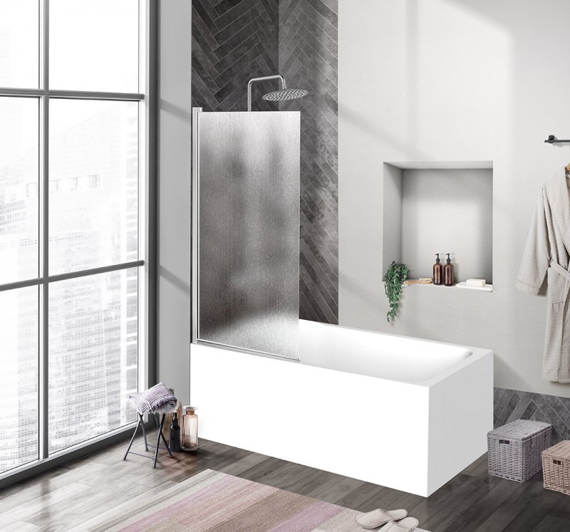Душевая шторка на ванну BelBagno UNO-V-1-80/150-C-Cr