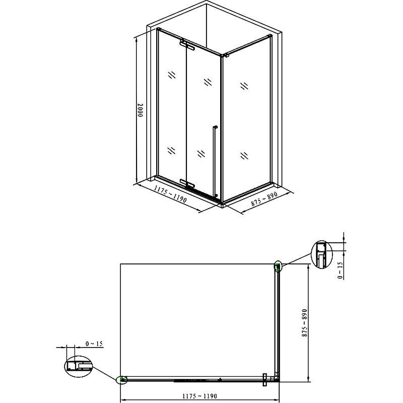 Душевой уголок Allen Brau Fantasy 120x90 3.11003-00 хром