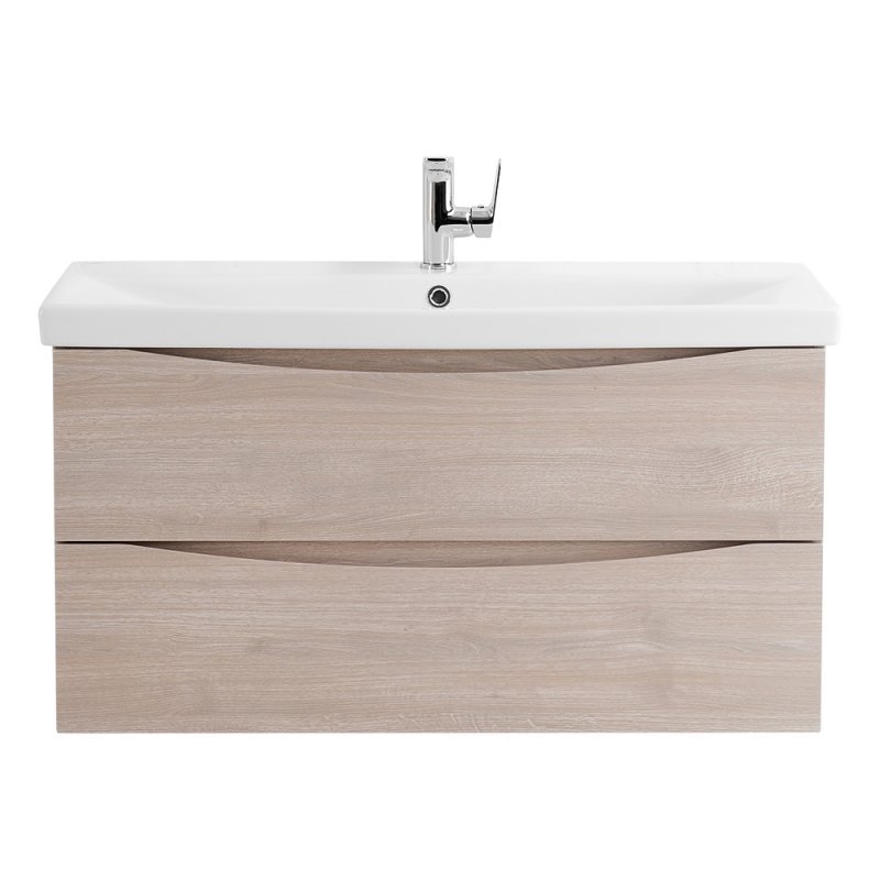 Тумба с раковиной подвесная BelBagno MARINO-CER 100 Nero Lucido, раковина белая