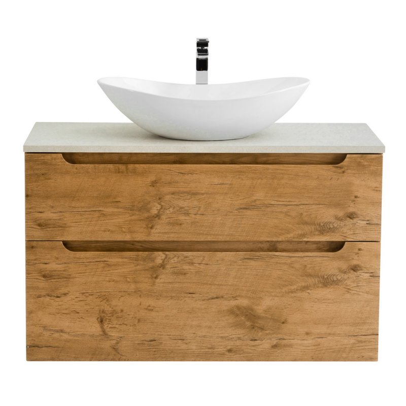 Тумба с раковиной подвесная BelBagno ETNA-H60 100 Bianco Lucido, раковина белая