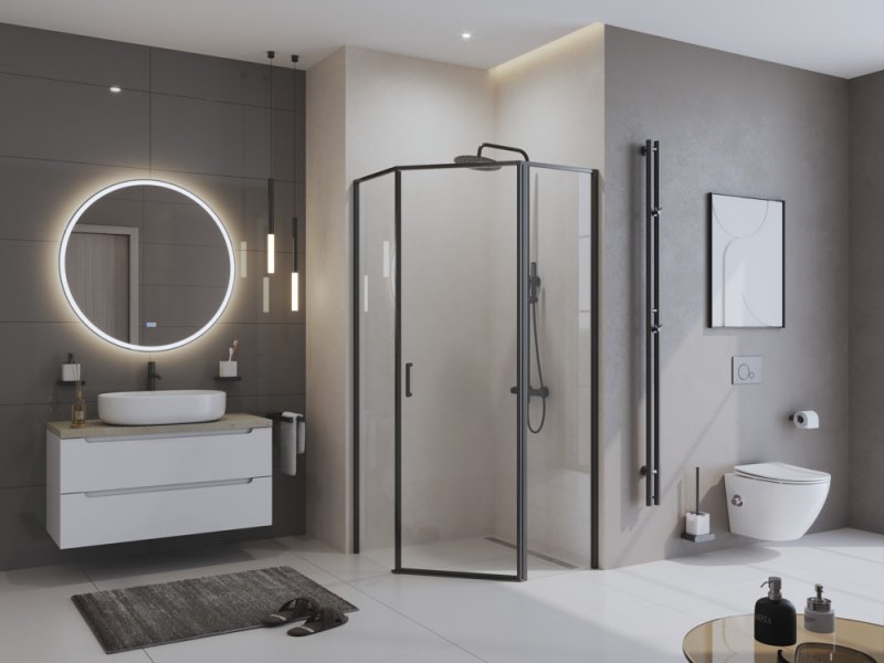 Душевой уголок BelBagno UNO-195-P-1-90-CH-CR