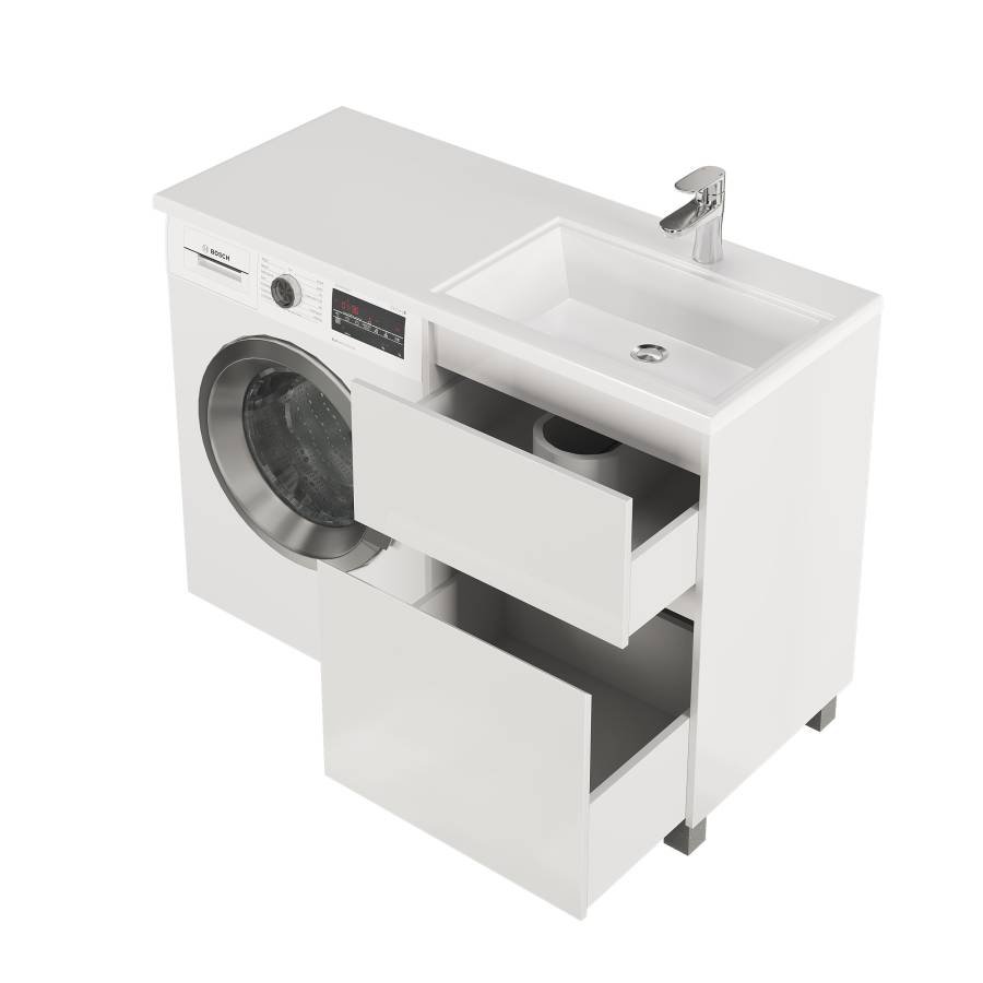 Тумба с раковиной напольная Creto Cafor White 110 правосторонняя