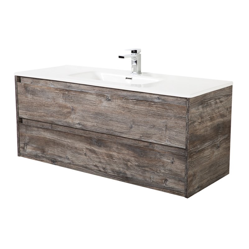 Тумба с раковиной подвесная BelBagno KRAFT 120 Pino Pasadena, раковина белая