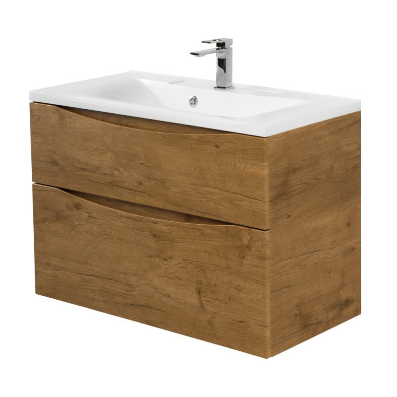 Тумба с раковиной подвесная BelBagno MARINO-H60 100 Bianco Lucido, раковина белая