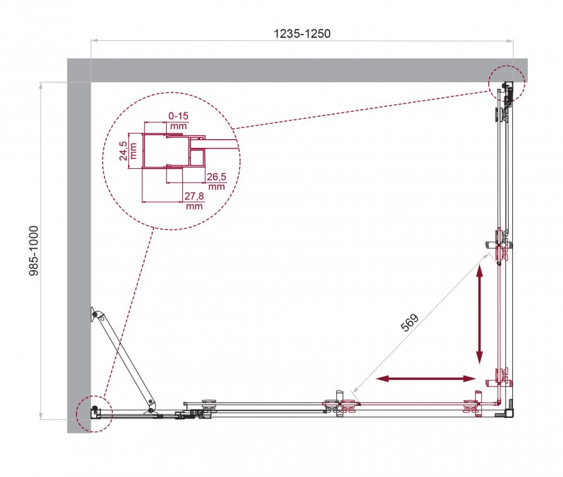 Душевой уголок BELBAGNO LUCE-AH-21