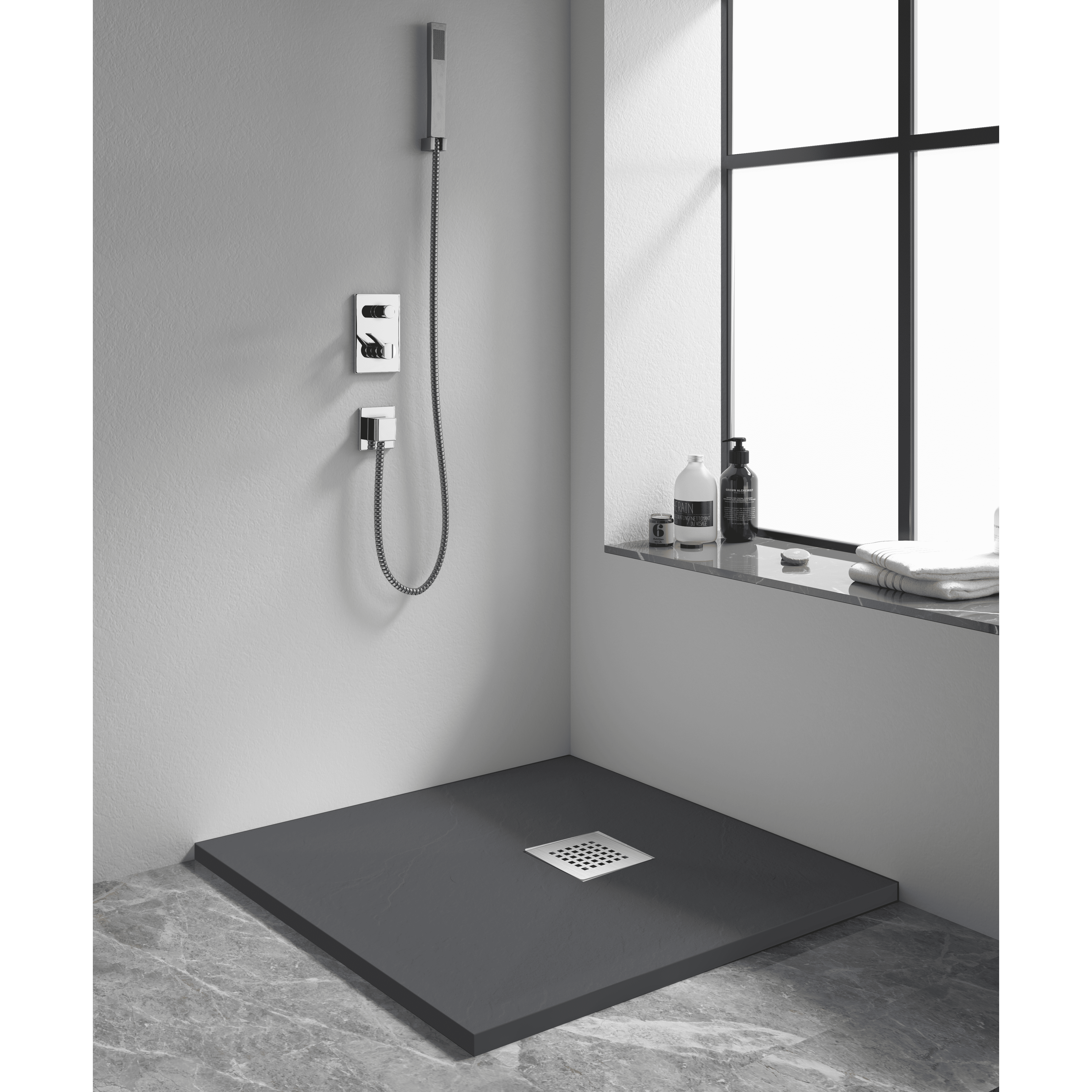Душевой поддон квадрат STONE TRAY-G  800x800