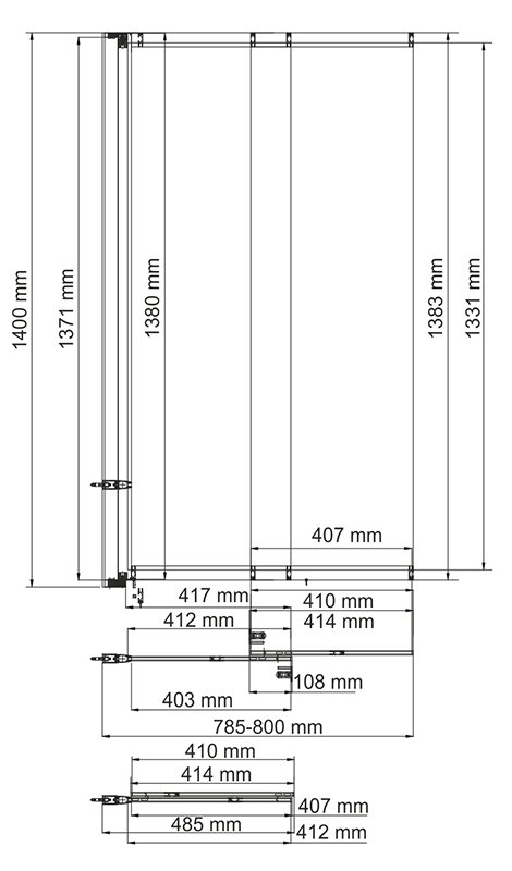 Dill 61S02-80 WasserSchutz Стеклянная шторка