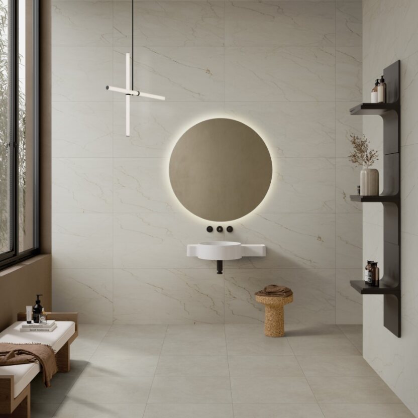 Керамогранит K947783R0001VTER SilkMarble Марфим Кремовый (120см*60см*8мм) (2шт/1,44м2), м2