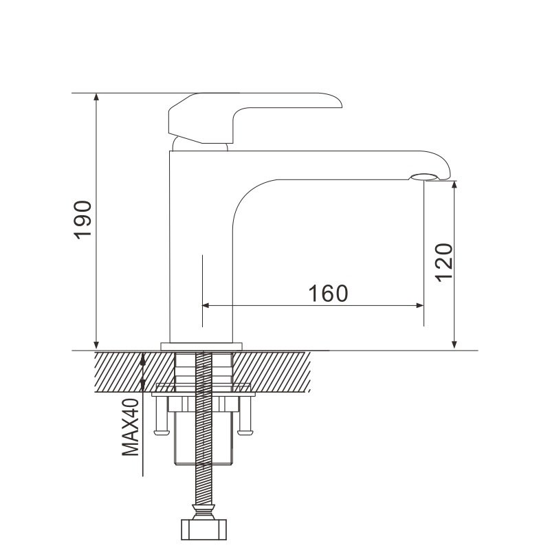 Смеситель для раковины латунь R2101F-1