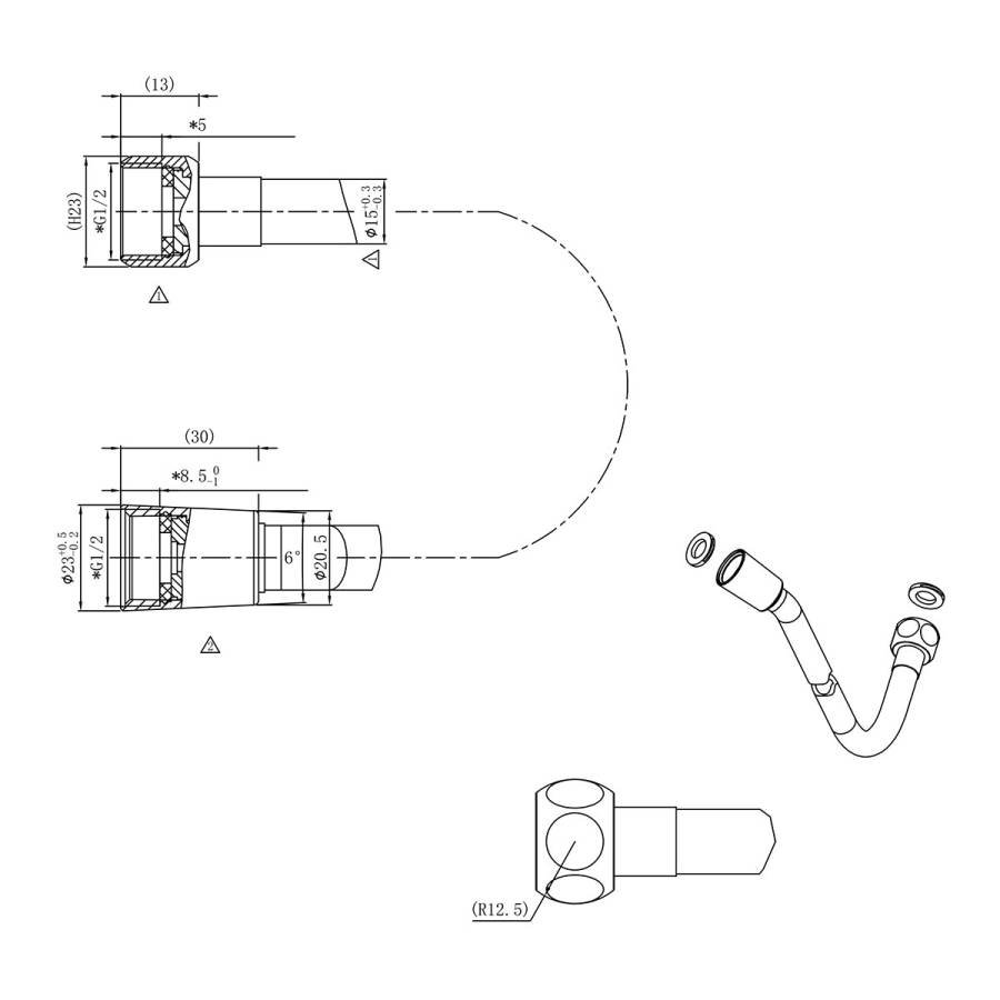 Душевой комплект Inspire VSFW-3I21T1RMB встраиваемый, термостатический, 2 режима, черный