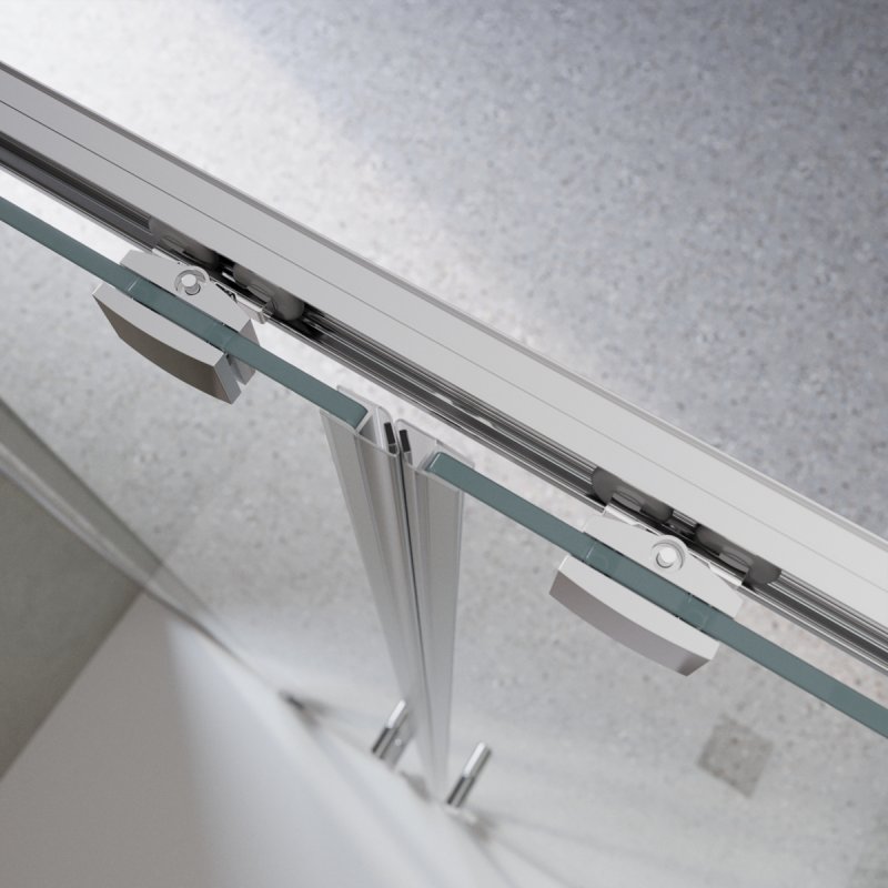 LUCE-BF-2-160-C-Cr Душевая дверь, Условный размер, мм:1600x1950 Габариты с диапазоном регулировок, мм:(1585-1615) 
