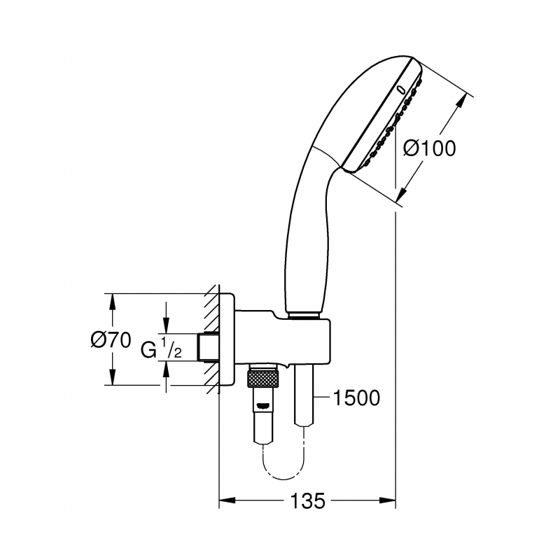 Душевой гарнитур Grohe Tempesta New 26406001 хром