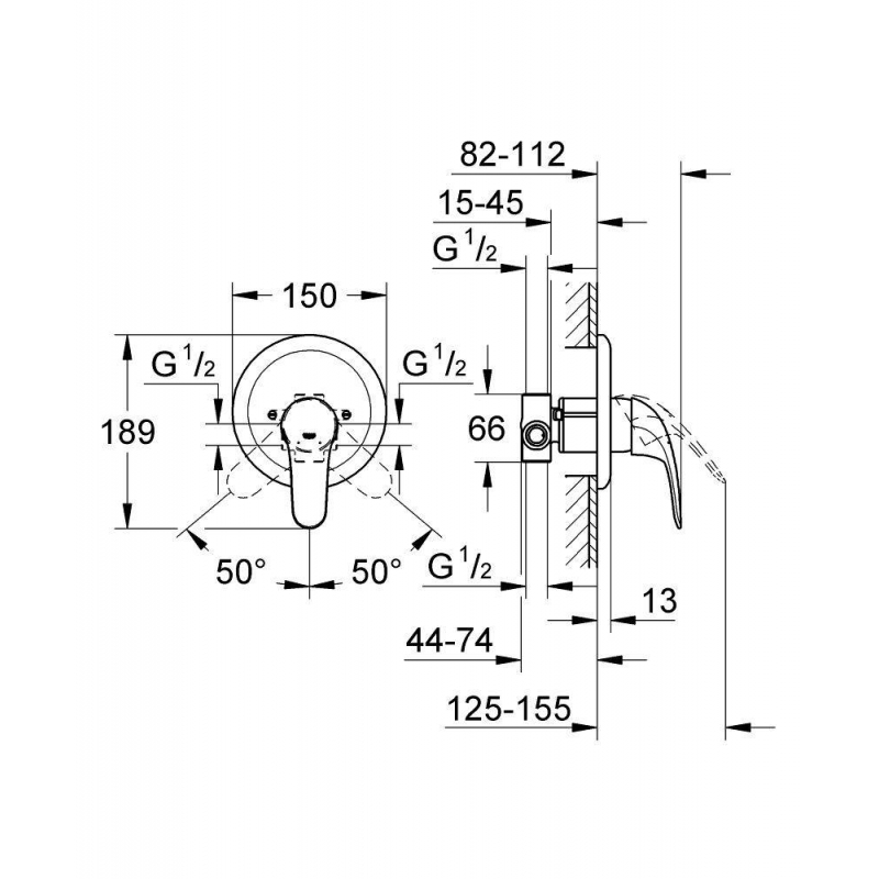 Смеситель для душа Grohe Euroeco 32742000 хром