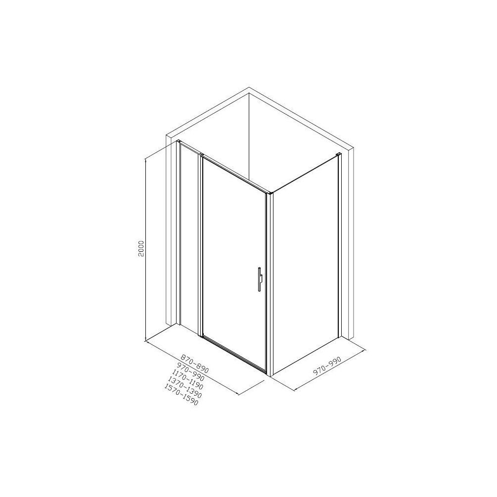 Душевой уголок Allen Brau Priority 160x100 3.31037.00 + 3.31046.00 хром