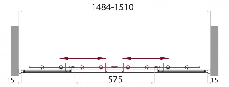 Душевая шторка на ванну BelBagno UNO-VF-2-170/145-P-Cr