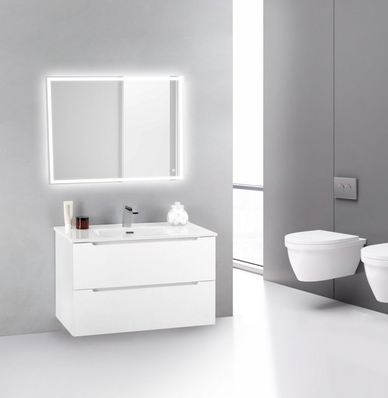 Тумба с раковиной подвесная BelBagno ETNA39-80 Rovere Nature, раковина белая
