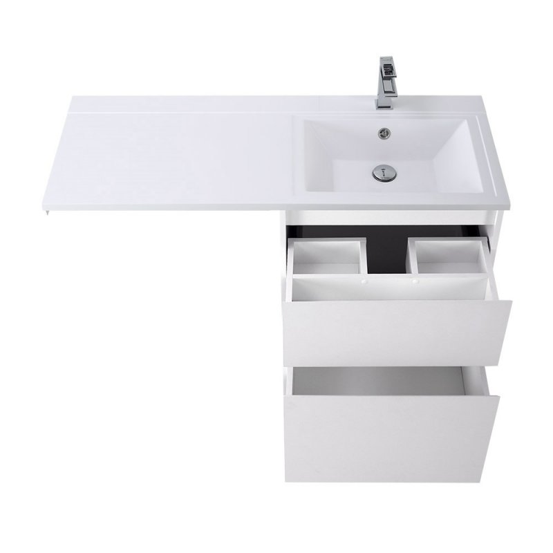 Тумба с раковиной напольная BelBagno KRAFT-LVD-58/120-L Pino Pasadena, раковина белая