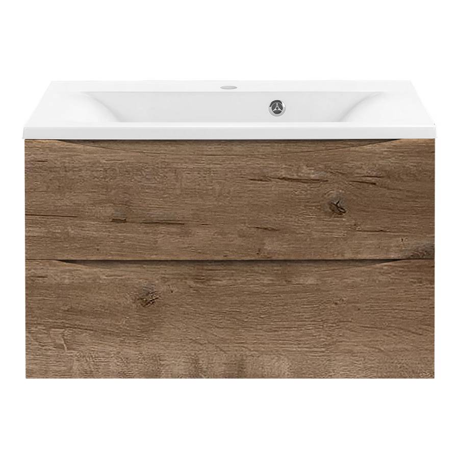 База под раковину Mia 800 подвесная, 2 выкатных ящик soft close, V.Oak