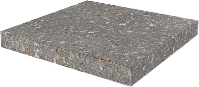 Ступень угловая клееная Терраццо коричневый  33x33x0,9