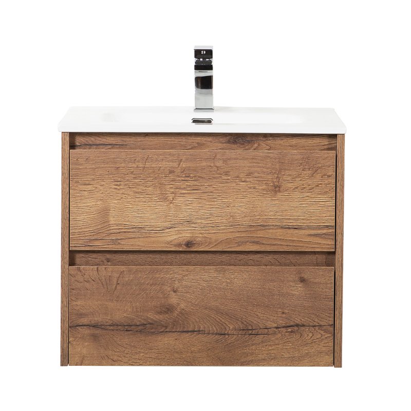 Тумба с раковиной подвесная BelBagno KRAFT 60 Rovere Nebrasca Nature, раковина белая