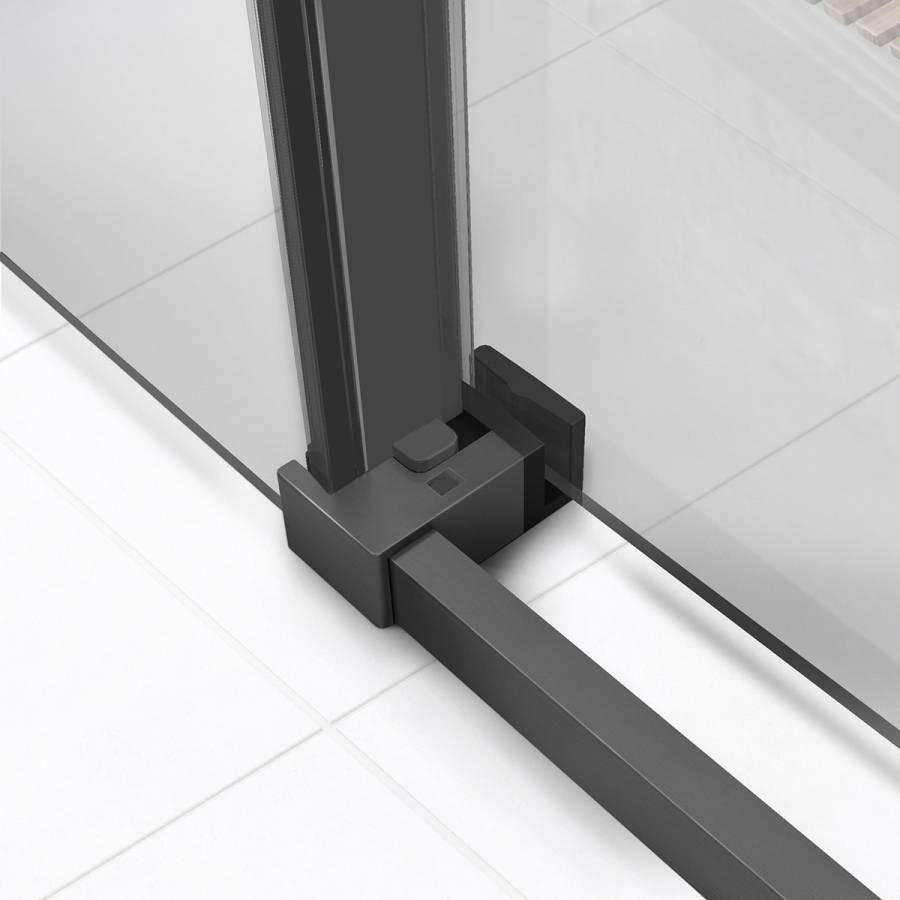 Душевой уголок Slim Soft VSR-1SS1015CLGM, 1500*1000, вороненая сталь, стекло прозрачное