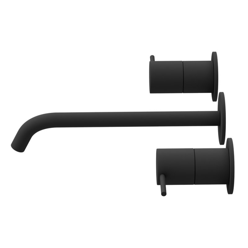 LEAF-BLI3L-20-L-MM Смеситель для раковины встраиваемый, на три отверстия с тонкими ручками Исполнение: MorningMist 