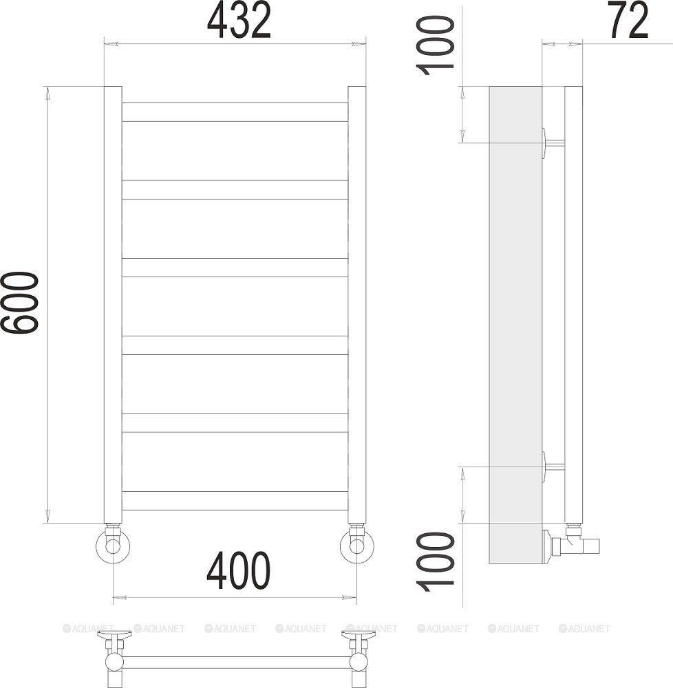 Полотенцесушитель Terminus Аврора П6 400х600