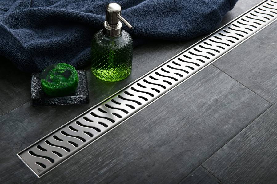 Душевой лоток 95 см Creto Zigzag CRE-950 ZN-50 с решеткой, хром