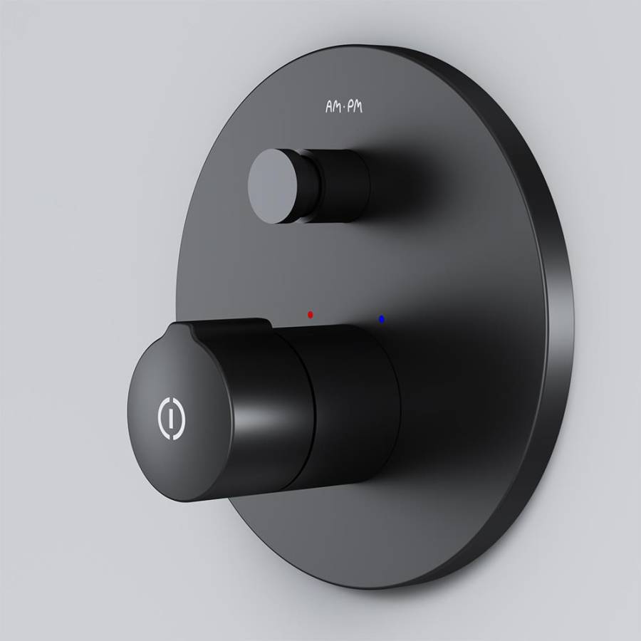 F85A45722 X-Joy TouchReel Смеситель д/ванны/душа, монтируемый в стену, чёрный, шт.