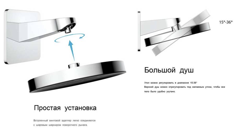 Душевой комплект Inspire VSFW-3I21MT3RCH встраиваемый, термостатический, двухрежимный, хром