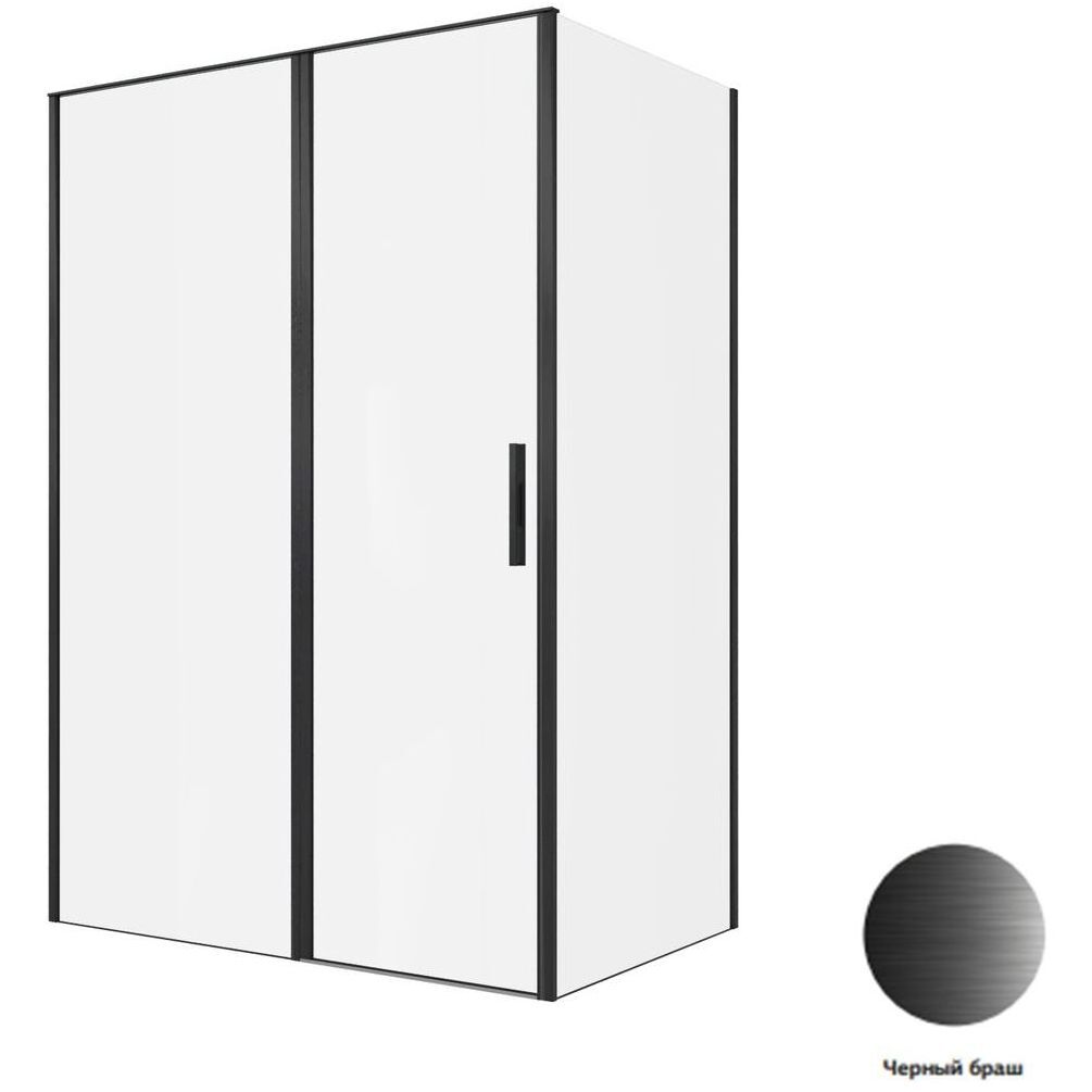 Душевой уголок Allen Brau Priority 140x90 3.31036.BBA + 3.31045.BBA черный браш