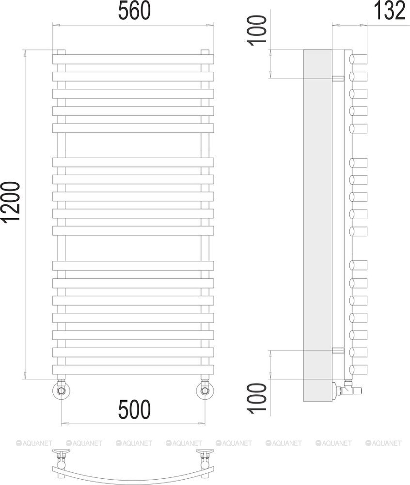 Полотенцесушитель Terminus Капри П17 500х1200