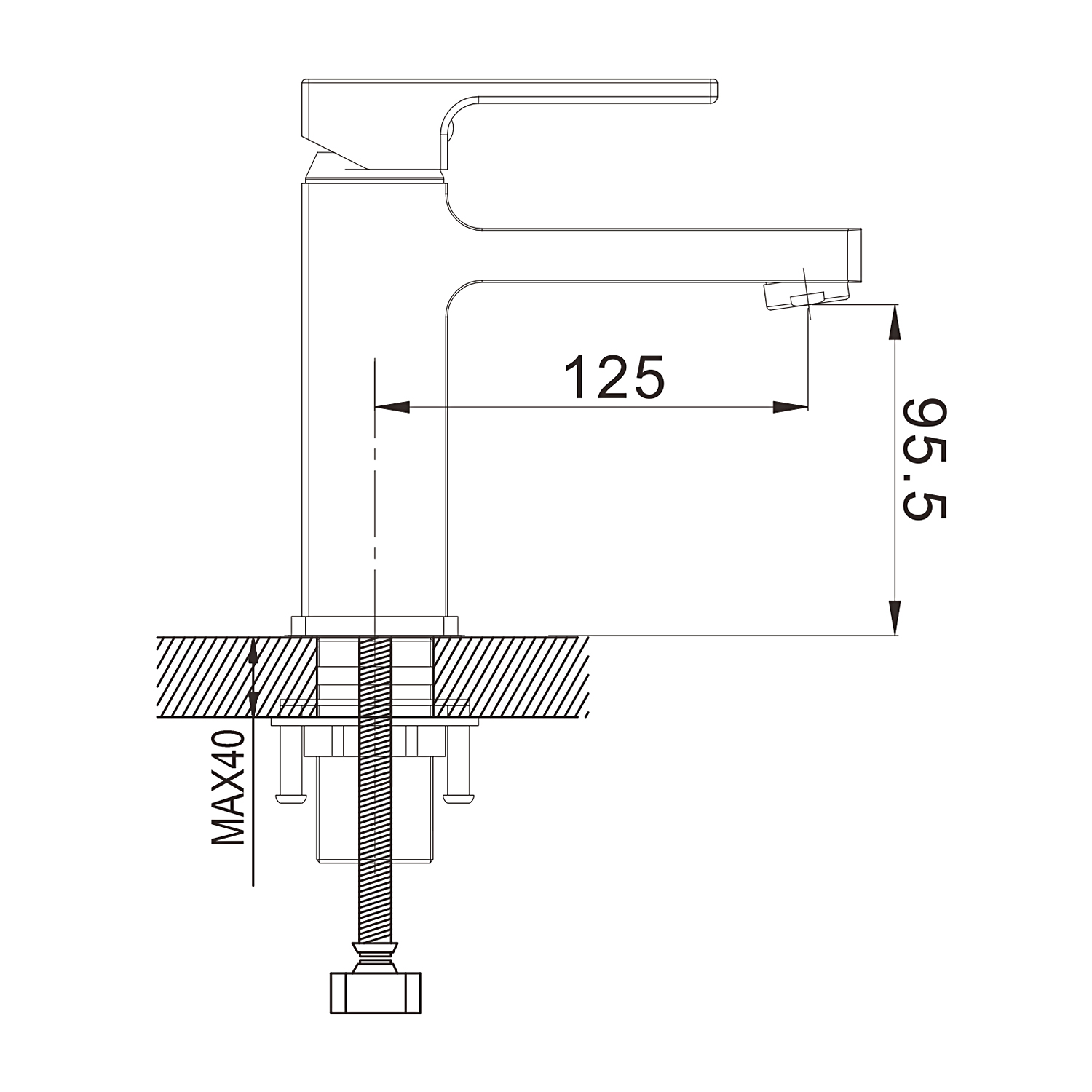 Смеситель для раковины ROSE RG10T R1001T-1
