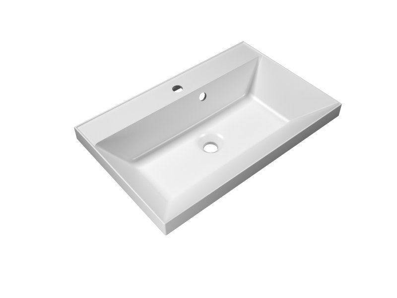 Тумба с раковиной подвесная  BelBagno AURORA 60 Rovere Nebrasca Nature, раковина белая