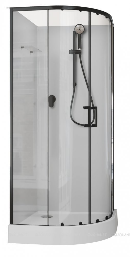 Душевая кабина Aquanet Passion EVO 100R Black 100x100