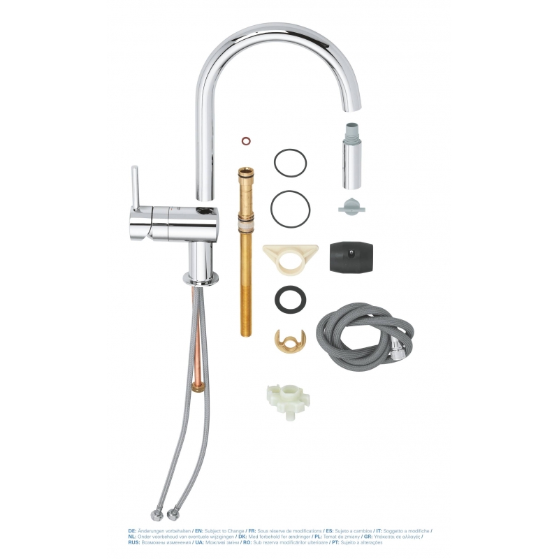 Смеситель для кухни Grohe Minta выдвижной излив хром (32321002)