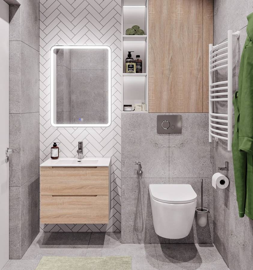 Столешница из керамогранита 716x468 KEP-70-CEM Cemento