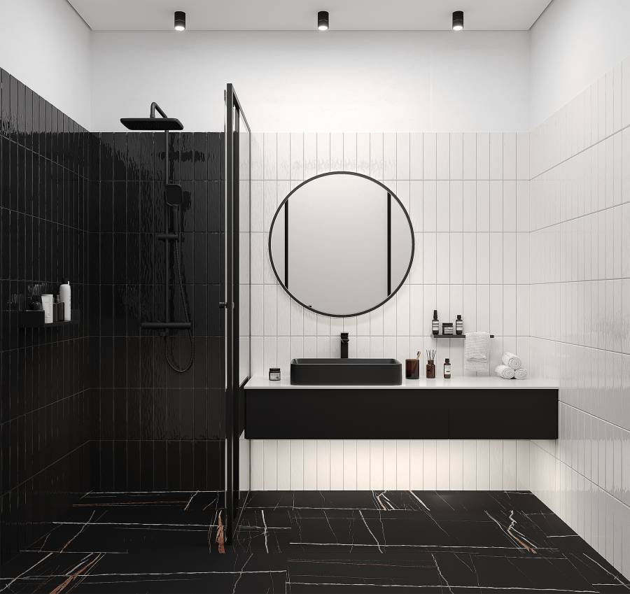 Керамическая плитка LIGURIA BLACK 7.5x30, Liguria