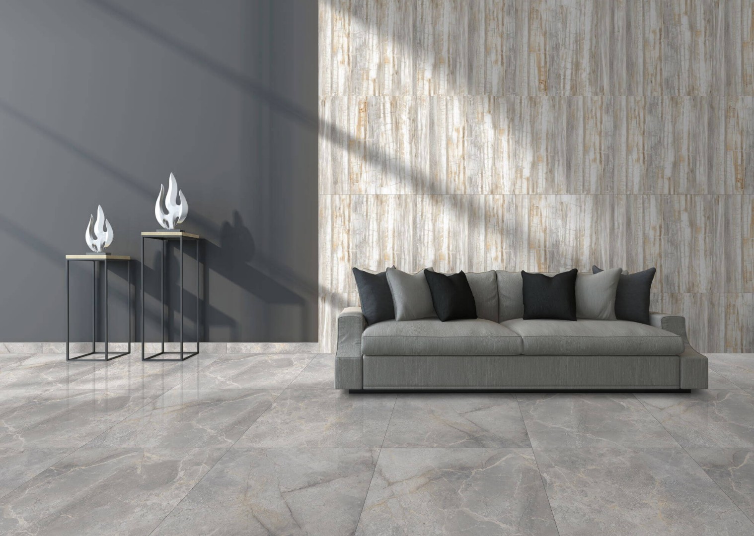 NS Ceramic Керамогранит с Эффектом Камня NSC8038 Grey Brown 80x80 - керамическая плитка и керамогранит