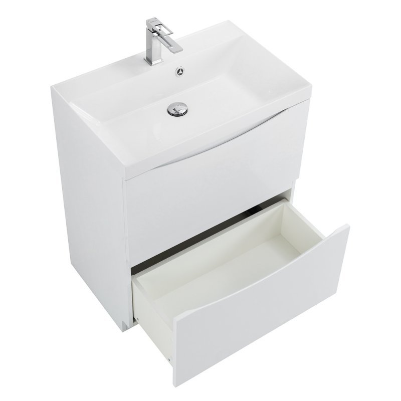 Тумба с раковиной напольная BelBagno MARINO 70 Bianco Lucido, раковина белая